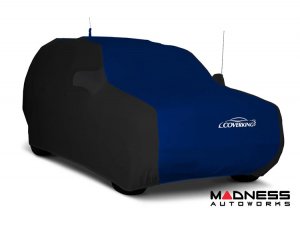 Volkswagen ID. Buzz Custom Fit Vehicle Cover - Satin Stretch - Blue w/ Black Sides + Rear Passenger Charger Port Flap